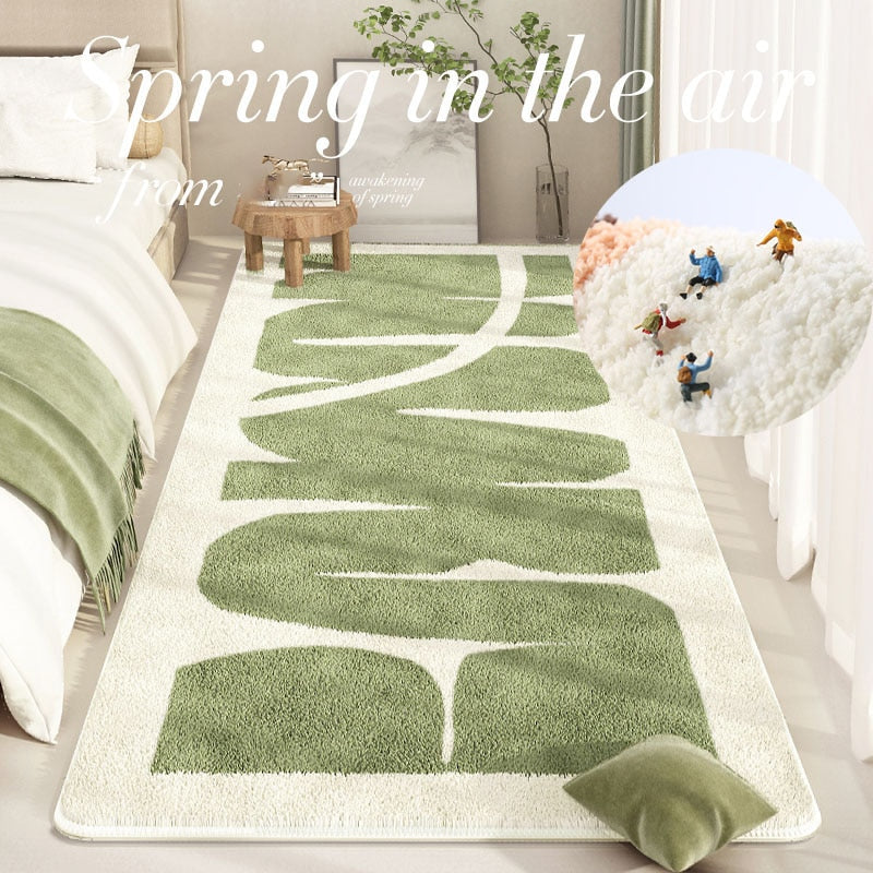  Light Green Imitation Cashmere Rugs-DECORIZE